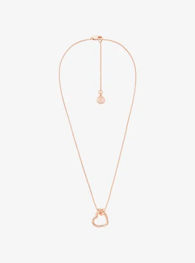 Michael Kors Outlet Knotted Heart Necklace In Multi