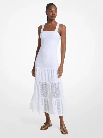 Michael Kors Outlet Lace Tiered Dress In Multi