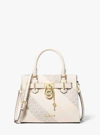 Michael Kors Outlet Landon Small Signature Logo Satchel In Multi