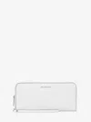 Michael Kors Outlet Large Pebbled Leather Continental Wallet In White