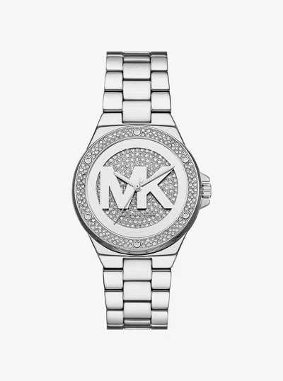 Michael Kors Outlet Lennox Pavé Silver-tone Watch