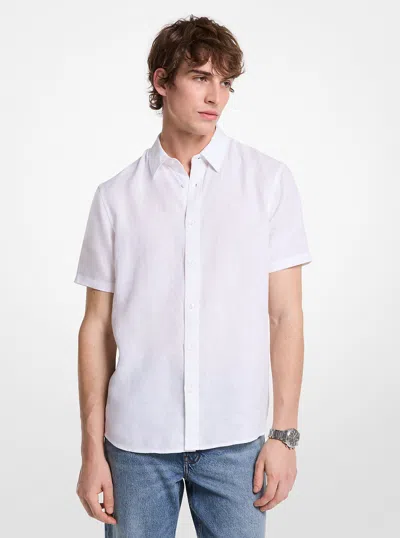 Michael Kors Outlet Linen Shirt In White