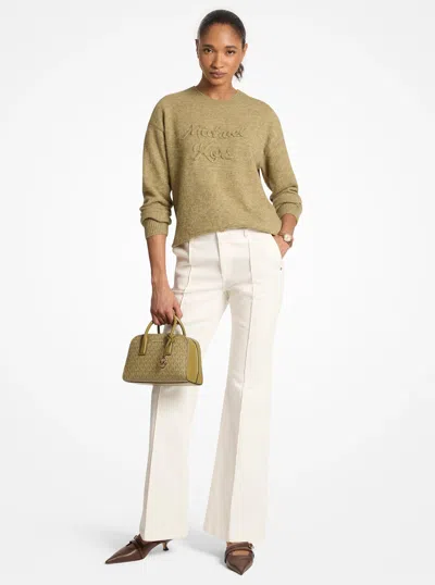 Michael Kors Outlet Logo Appliqué Knit Sweater In Multi