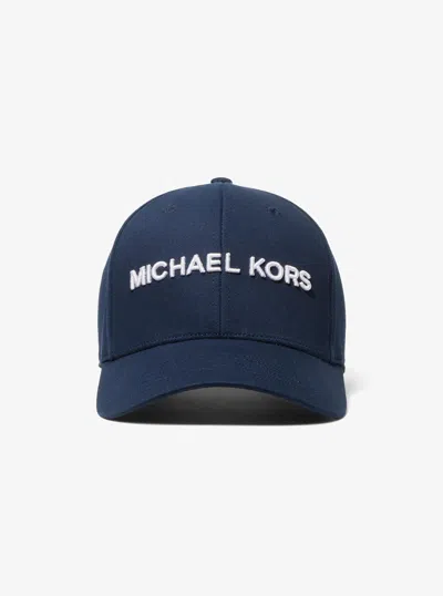 Michael Kors Outlet Logo Cotton Baseball Hat In Multi