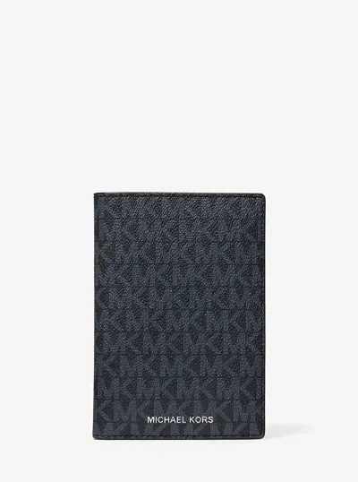 Michael Kors Outlet Logo Passport Wallet In Multi