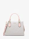 Michael Kors Outlet Marilyn Medium Signature Logo Convertible Satchel In Multi
