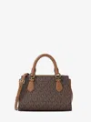 Michael Kors Outlet Marilyn Small Signature Logo Messenger Bag In Brown