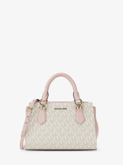 Michael Kors Outlet Marilyn Small Signature Logo Messenger Bag In Multi