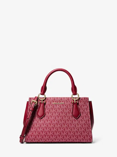 Michael Kors Outlet Marilyn Small Signature Logo Messenger Bag In Multi