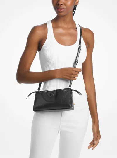 Michael Kors Outlet Matilda Small Cinched Crossbody Bag In Black