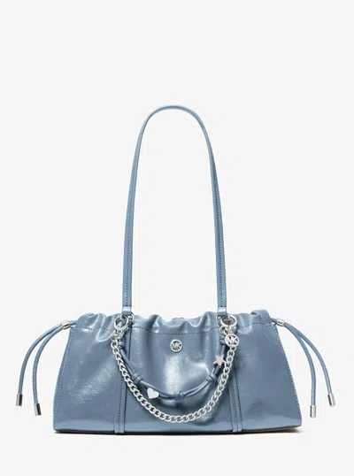 Michael Kors Outlet Matilda Small Cinched Shoulder Bag In Blue