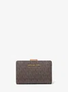 Michael Kors Outlet Medium Signature Logo Wallet In Gray