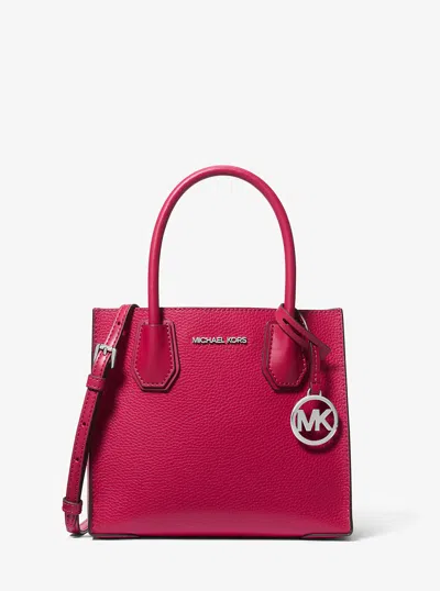 Michael Kors Outlet Mercer Medium Pebbled Leather Crossbody Bag In Multi