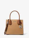 Michael Kors Outlet Mercer Medium Pebbled Leather Crossbody Bag In Brown