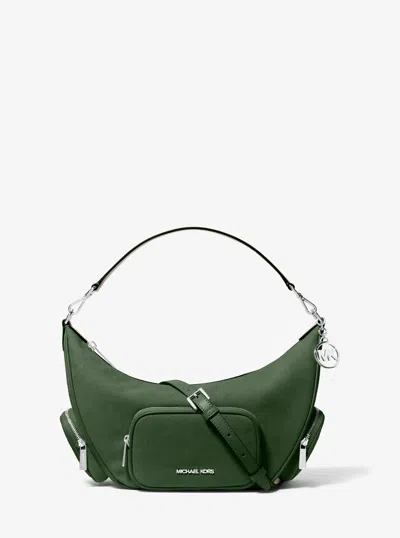 Michael Kors Outlet Merritt Medium Convertible Shoulder Bag In Green