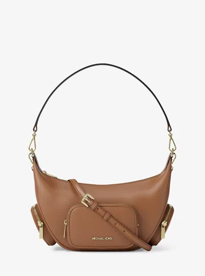 Michael Kors Outlet Merritt Medium Pebbled Leather Convertible Shoulder Bag In Multi