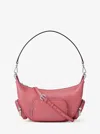 Michael Kors Outlet Merritt Medium Pebbled Leather Convertible Shoulder Bag In Pink