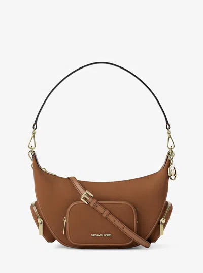 Michael Kors Outlet Merritt Medium Suede Convertible Shoulder Bag In Multi