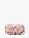 Michael Kors Outlet Mila Small Snake Embossed Crossbody Bag In Multi