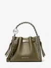 Michael Kors Outlet Mina Small Chain Convertible Crossbody Bag In Green