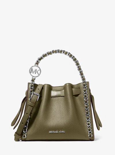 Michael Kors Outlet Mina Small Chain Convertible Crossbody Bag In Green