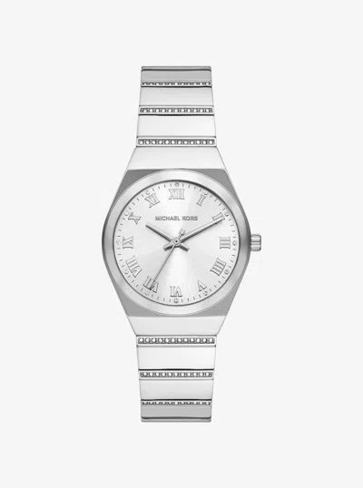 Michael Kors Outlet Mini Lennox Pavé Silver-tone Watch
