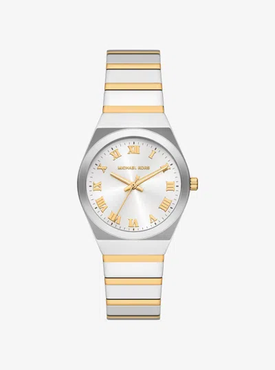Michael Kors Outlet Mini Lennox Two-tone Watch In Multi