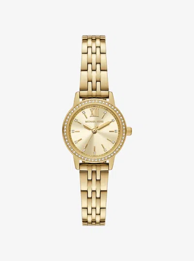 Michael Kors Outlet Mini Melissa Pavé Gold-tone Watch