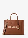 Michael Kors Outlet Mirella Medium Pebbled Leather Tote Bag In Multi