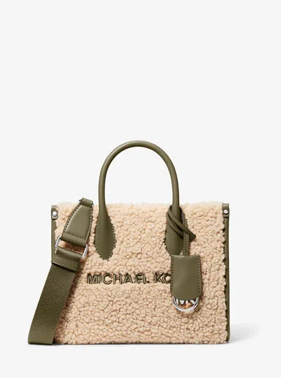 Michael Kors Outlet Mirella Small Faux Shearling Crossbody Bag In Multi