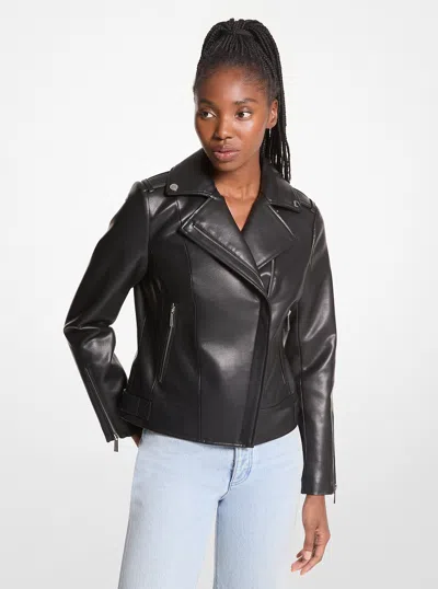 Michael Kors Outlet Moto Jacket In Black