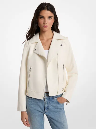 Michael Kors Outlet Moto Jacket In Neutral