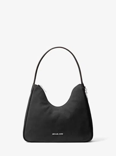 Michael Kors Outlet Nayla Small Hobo Shoulder Bag In Black
