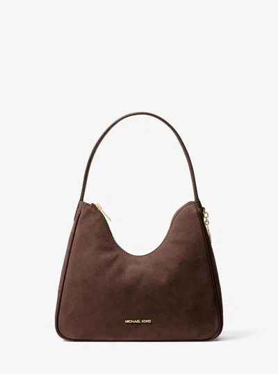 Michael Kors Outlet Nayla Small Hobo Shoulder Bag In Brown