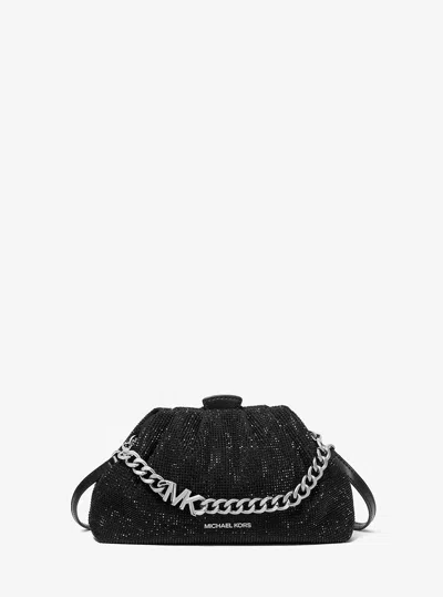 Michael Kors Outlet Nola Small Embellished Crossbody Bag In Black