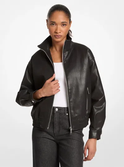 Michael Kors Outlet Oversized Blouson Jacket In Black