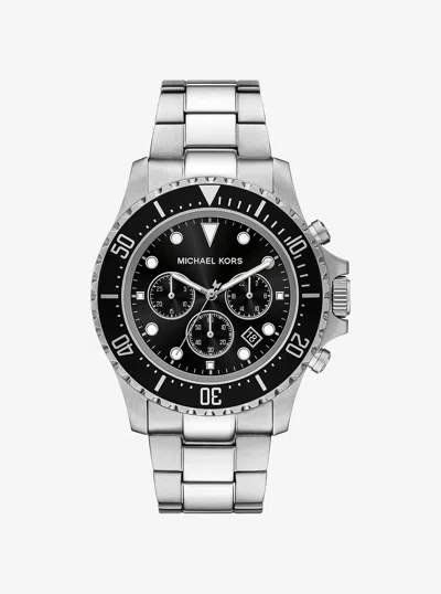 Michael Kors Outlet Oversized Everest Silver-tone Watch