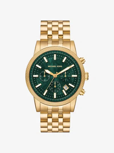 Michael Kors Outlet Oversized Hutton Gold-tone Watch