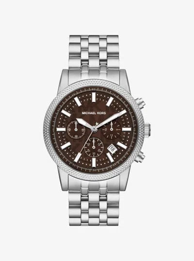 Michael Kors Outlet Oversized Hutton Silver-tone Watch