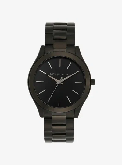 Michael Kors Outlet Oversized Slim Runway Black-tone Watch