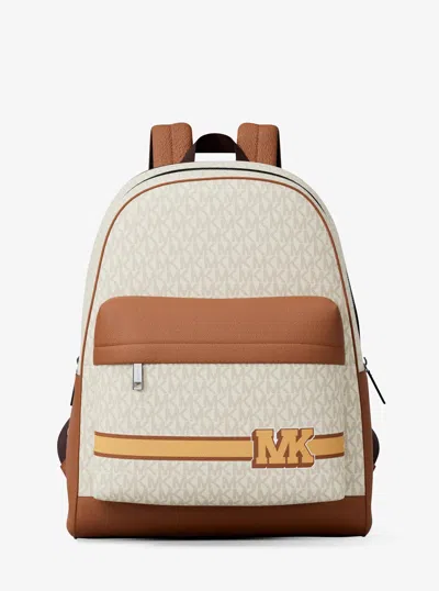 Michael Kors Outlet Pacey Embellished Striped Signature Logo Backpack In Multi