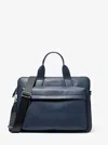 Michael Kors Outlet Pacey Medium Pebbled Leather Pocket Briefcase In Blue