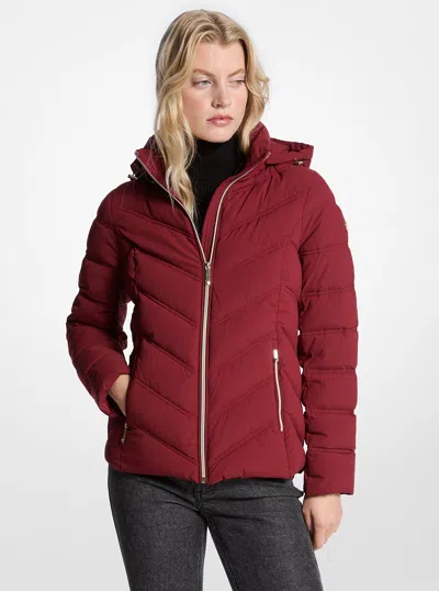 Michael Kors Outlet Packable Quilted Puffer Jacket In Red