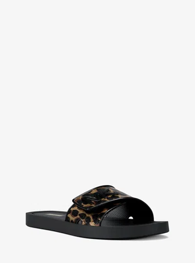 Michael Kors Outlet Palmer Cheetah Print Slide Sandal In Multi