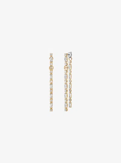 Michael Kors Outlet Pavé Baguette Drop Earrings In Gold