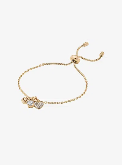 Michael Kors Outlet Pavé Charm Slider Bracelet In Gold