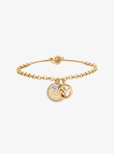 Michael Kors Outlet Pavé Charms Slider Bracelet In Gold