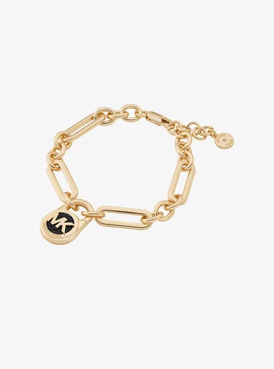 Michael Kors Outlet Pavé Lock Bracelet In Gold