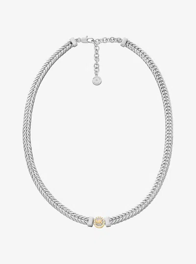 Michael Kors Outlet Pavé Logo Foxtail Chain Necklace In Multi