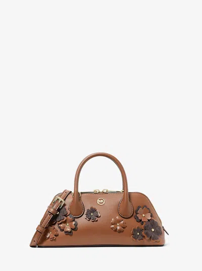 Michael Kors Outlet Petra Small Signature Logo Floral Embellished Crossbody Bag In Multi